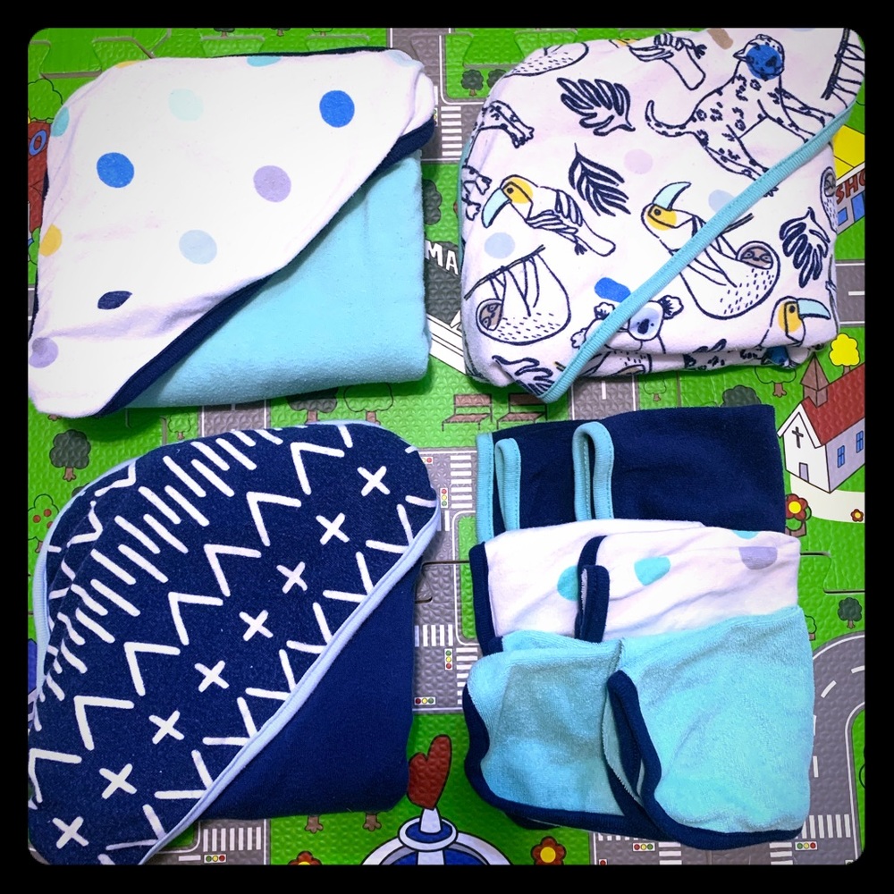 Hooded Baby Bath Towel Wash Set
